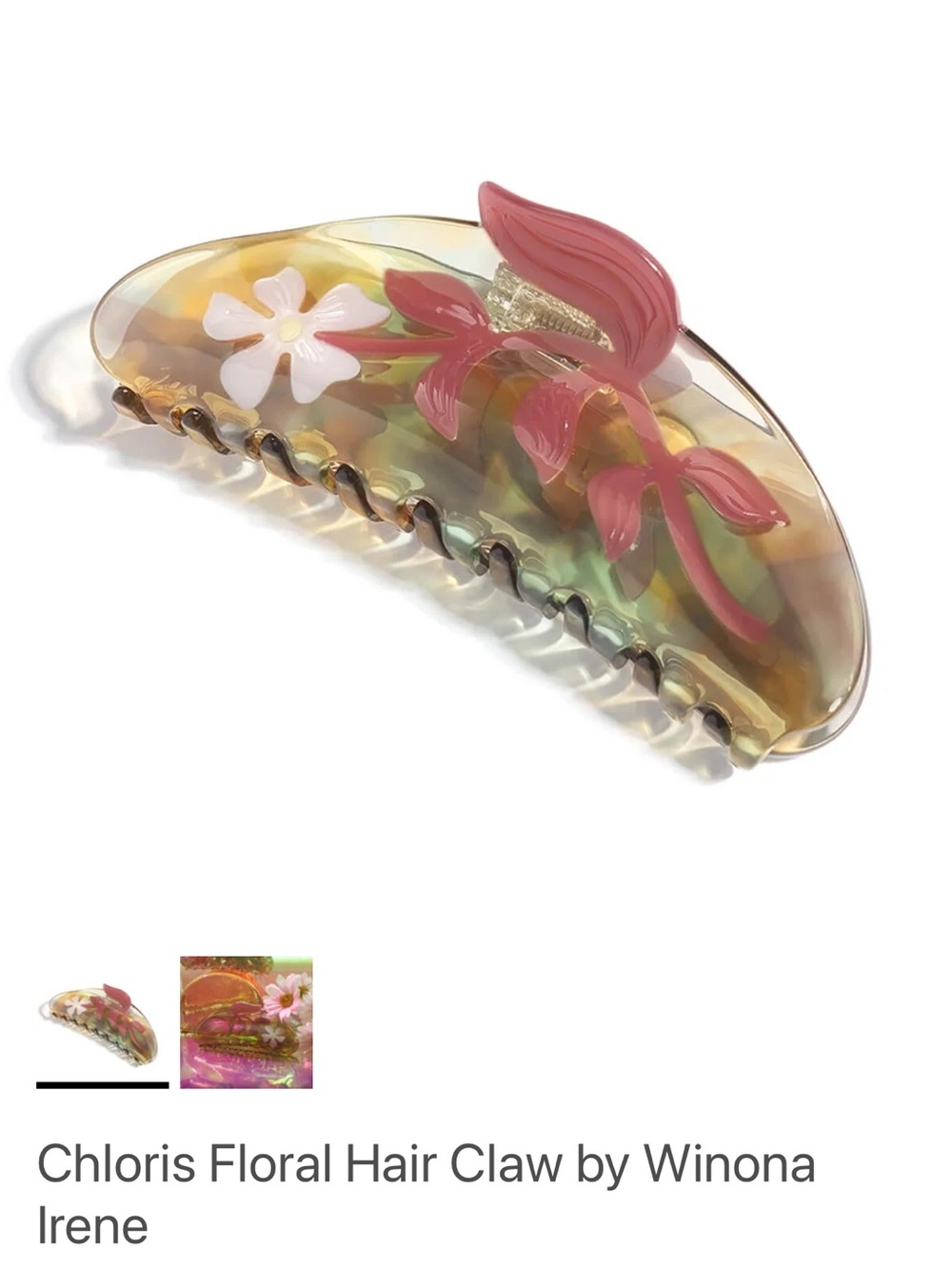 Winona Irene Floral Resin Hair Claw